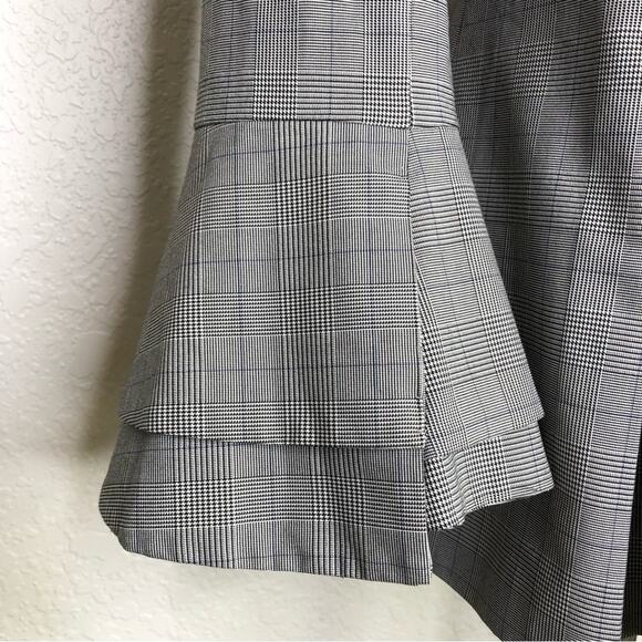 C/MEO Cooperative We Woke Up micro plaid ruffle double breast blazer Medium NWOT - Picture 8 of 16